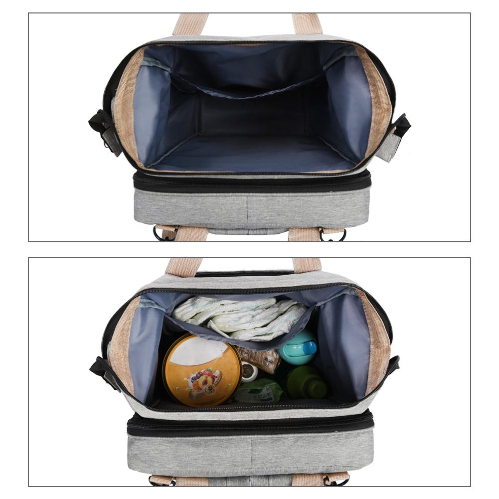 Multifunctional Portable Diaper Bag Folding Baby Travel Large Backpack Baby Bed Diaper Changing Table Pads For Outdoor